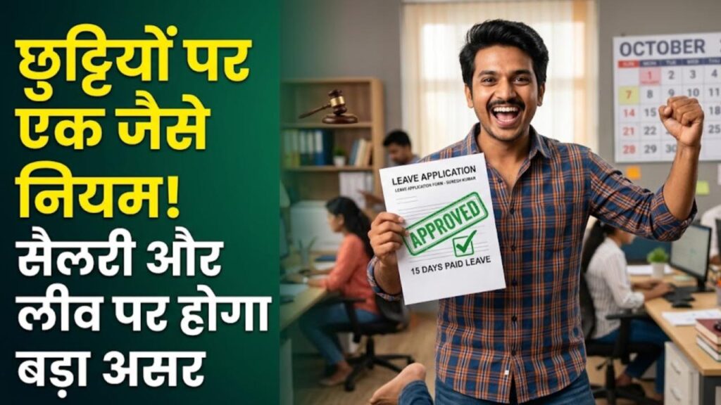 New Labour Code: कर्मचारियों की मौज! पूरे देश में छुट्टियों को लेकर लागू होंगे एक जैसे नियम, जानें आपकी सैलरी और लीव पर क्या होगा असर