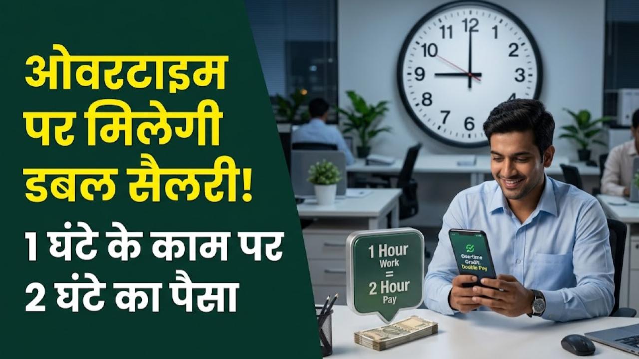 Overtime New Rules: कर्मचारियों की मौज! 1 घंटे के काम पर मिलेगा 2 घंटे का पैसा; नए लेबर कोड में डबल सैलरी का नियम समझें