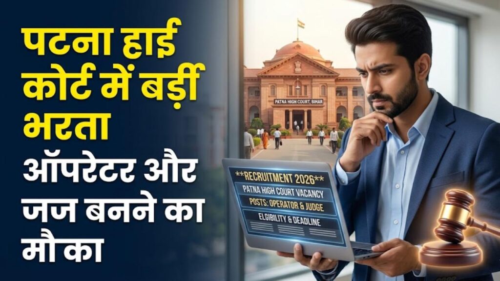 Patna High Court Vacancy: पटना हाई कोर्ट में नौकरी पाने का सुनहरा मौका! कंप्यूटर ऑपरेटर और जज के पदों पर भर्ती, ऐसे करें अप्लाई