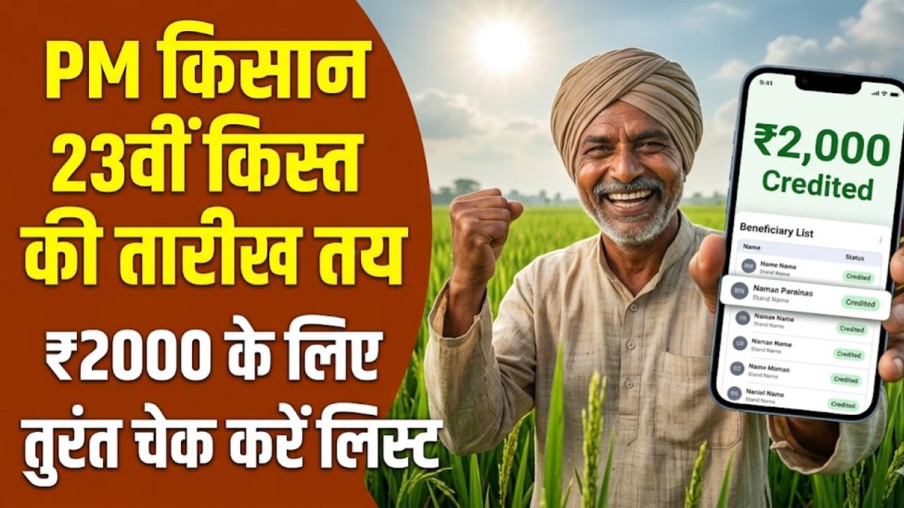 PM Kisan 23rd Installment: खुशखबरी! पीएम किसान की 23वीं किस्त की तारीख हुई तय, इन किसानों के खाते में आएंगे ₹2000; देखें लिस्ट