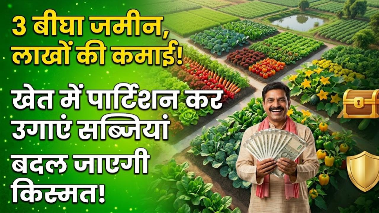 Vegetable Farming: 3 बीघा जमीन और लाखों की कमाई! खेत में पार्टिशन कर उगाएं ये सब्जियां, रातों-रात बदल जाएगी किस्मत
