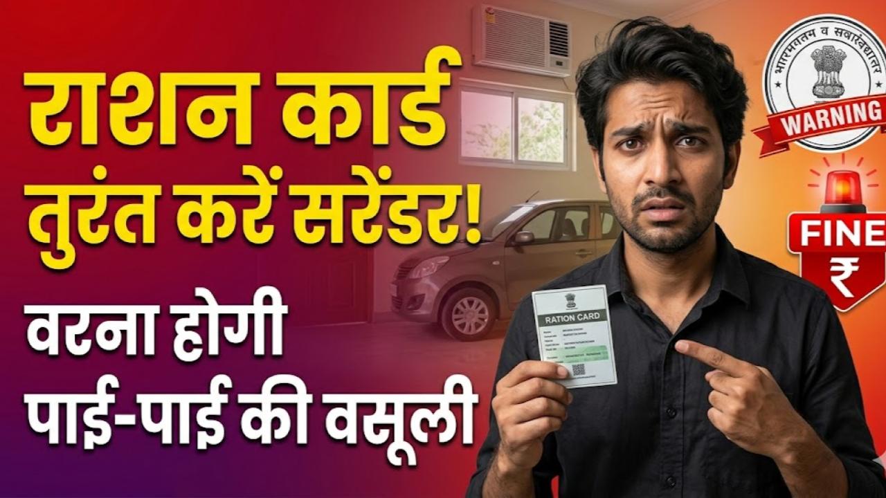 Ration Card Surrender: अपात्र राशन कार्ड धारक सावधान! घर में है गाड़ी या AC तो तुरंत सरेंडर करें कार्ड; वरना सरकार वसूलेगी पाई-पाई