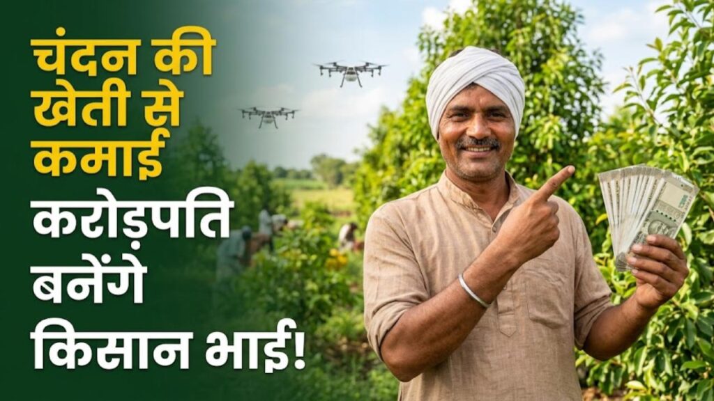 Sandalwood Farming: एक पेड़ की कीमत ₹5 लाख तक! चंदन की खेती से किसान बन सकते हैं करोड़पति, जानें फसल उगाने का सही तरीका 1 Sandalwood Farming: एक पेड़ की कीमत ₹5 लाख तक! चंदन की खेती से किसान बन सकते हैं करोड़पति, जानें फसल उगाने का सही तरीका