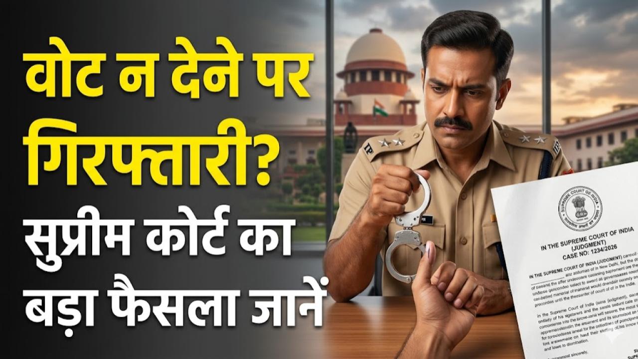 SC on Voting: क्या वोट न डालना पड़ेगा महंगा? सुप्रीम कोर्ट ने 'अनिवार्य वोटिंग' की मांग पर सुनाया बड़ा फैसला, गिरफ्तारी पर कही ये बात