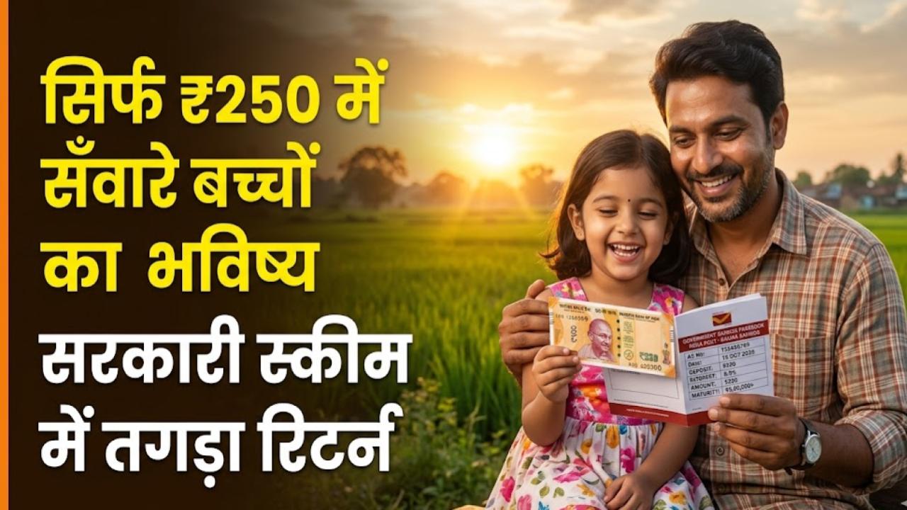 Government Scheme: सिर्फ ₹250 में संवर जाएगा आपके बच्चे का भविष्य! सरकार की इस योजना में निवेश कर पाएं तगड़ा रिटर्न