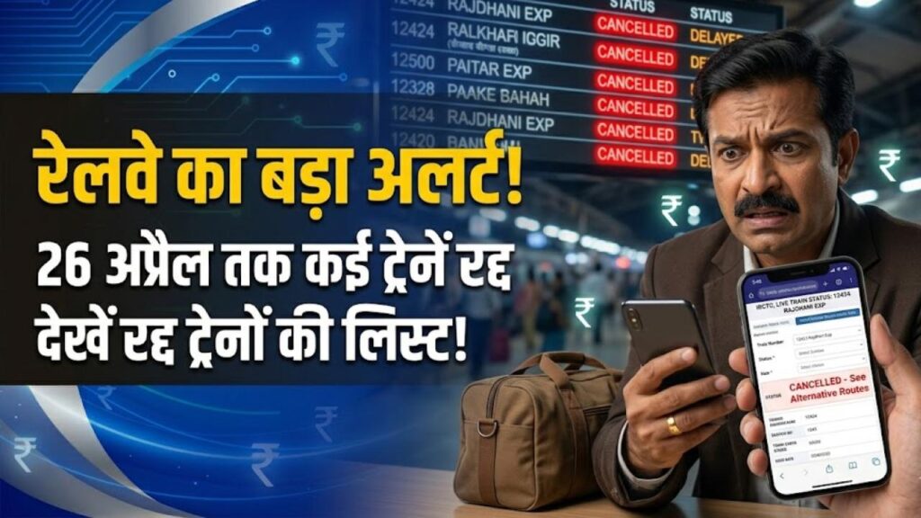 train cancelled diverted route list till 26 april