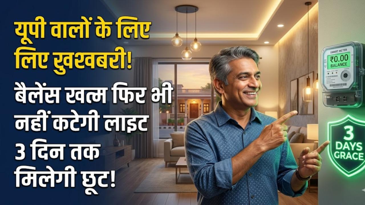 UP Smart Meter: यूपी के बिजली उपभोक्ताओं के लिए खुशखबरी! बैलेंस खत्म होने पर भी 3 दिन नहीं कटेगी लाइट, विभाग का बड़ा फैसला