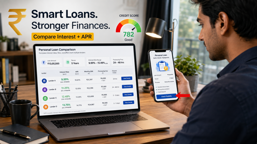 Personal Loan Apply Online 2026: घर बैठे Instant Personal Loan कैसे लें? जानें Eligibility, Documents और सबसे कम ब्याज दरें 2 2026 में Personal Loan Apply Online और ब्याज दरों की तुलना