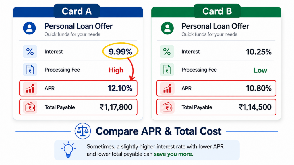Personal Loan Apply Online 2026: घर बैठे Instant Personal Loan कैसे लें? जानें Eligibility, Documents और सबसे कम ब्याज दरें 3 Personal Loan Interest Rate और APR में अंतर