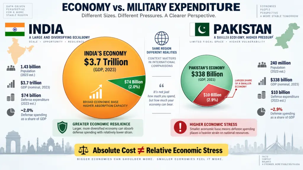 India Pakistan defence spending और GDP पर युद्ध का आर्थिक असर